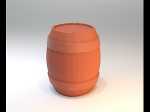 wooden barrel Model 3D