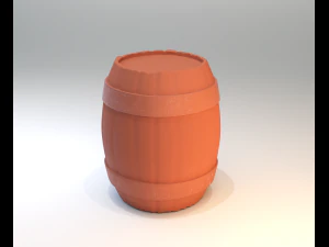 wooden barrel 3D Model