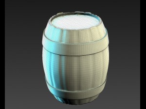 wooden barrel Model 3D