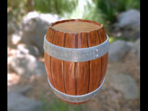 wooden barrel 3D Model