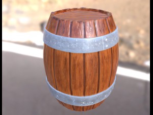 wooden barrel Model 3D