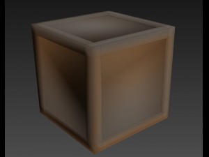 wooden box - low and high poly versions 3D 모델