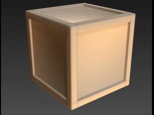 wooden box - low and high poly versions 3D 모델