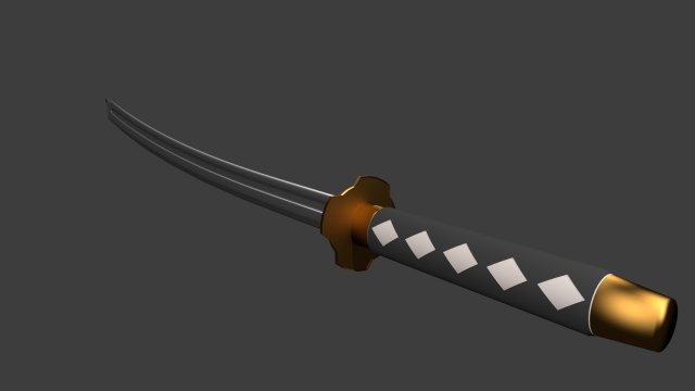 japanese sword Modelo 3D .c4d .max .obj .3ds .fbx .stl .blend 