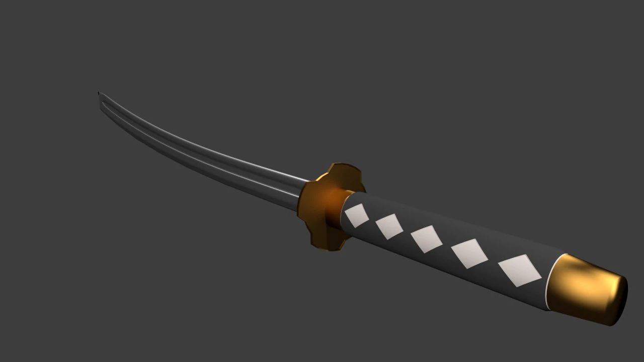 japanese sword 3D Model .c4d .max .obj .3ds .fbx .stl .blend 