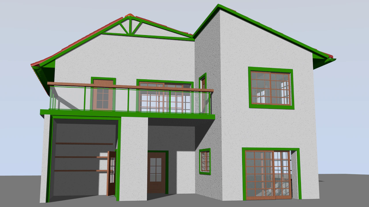 low poly house 3D Model .c4d .max .obj .3ds .fbx .stl .blend 