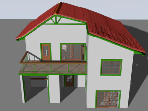 low poly house 3D Model