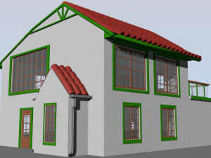 low poly house 3D Modell