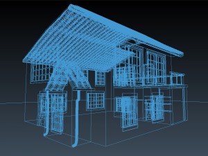 low poly house 3D Modell