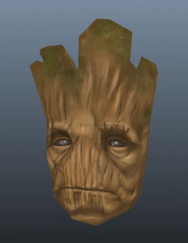 gameready groot mask low poly Modelo 3D .c4d .max .obj .3ds .fbx .stl .blend 