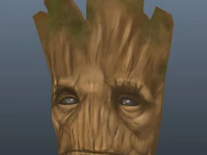 게임레디 그루트 마스크 로우 폴리 3D 모델