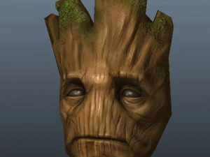 gameready groot mask low poly 3D Model