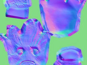 gameready groot mask low poly 3Dモデル