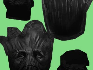 gameready groot mask low poly 3D Model