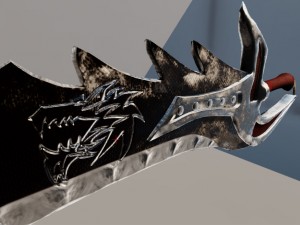 sword - dragon slayer with upk file 3D Модель