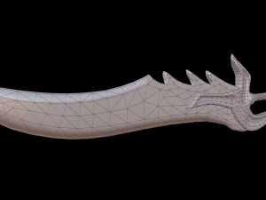 sword - dragon slayer with upk file 3D Модель