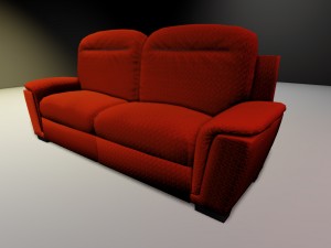 sofa with upk file for udk3 Model 3D