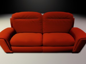 sofa with upk file for udk3 Model 3D