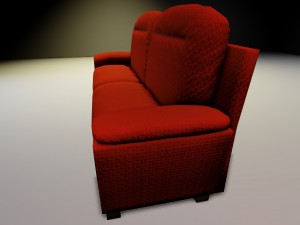 sofa with upk file for udk3 Model 3D
