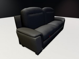 sofa with upk file for udk3 Model 3D