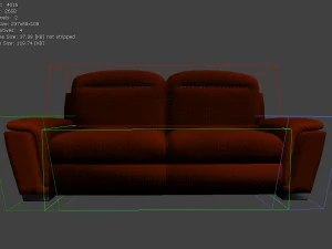 sofa with upk file for udk3 3D Model