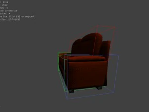 sofa with upk file for udk3 3D Model