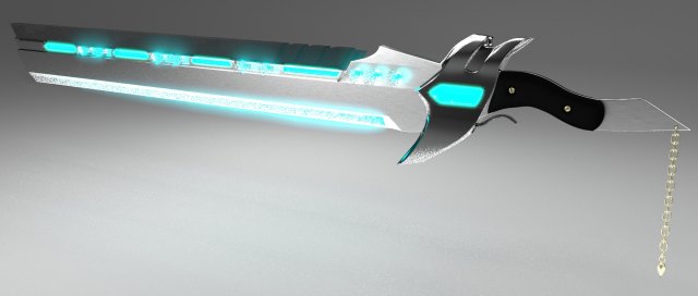 fusion sword Model 3D .c4d .max .obj .3ds .fbx .stl .blend
