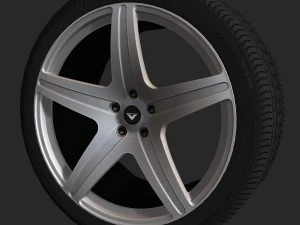 Jante vorsteiner vs-170 com pneu Modelo 3D