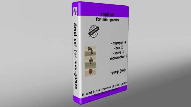 small basement set of mini - games 3D Model .c4d .max .obj .3ds .fbx .stl .blend 