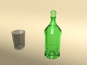 carafe and glass Model 3D