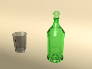 carafe and glass 3D Model