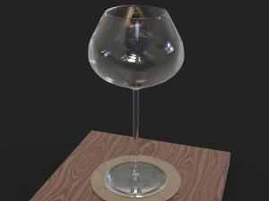 wine glass1 3D Model