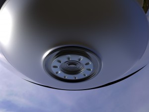 alien spaceship Model 3D