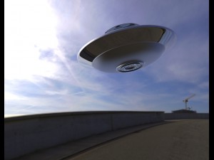 alien spaceship Model 3D