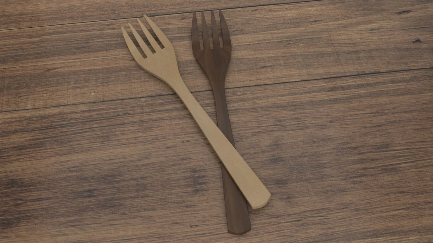 wooden fork 3D Model .c4d .max .obj .3ds .fbx .stl .blend 