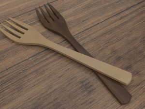 wooden fork Model 3D