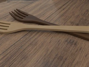 wooden fork 3D Model