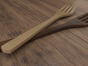 wooden fork Model 3D