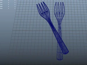 wooden fork 3D Model