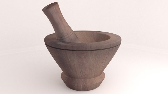 mortar and pestle 3D Model .c4d .max .obj .3ds .fbx .stl .blend 
