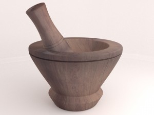 mortar and pestle 3D मॉडल