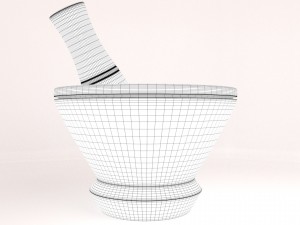 mortar and pestle 3D Model