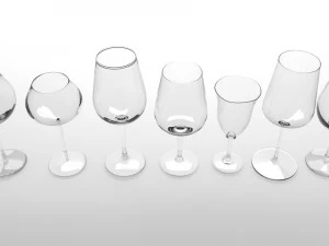 wine glass set 3D Model