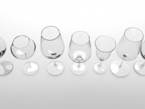wine glass set Model 3D