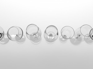 wine glass set Model 3D