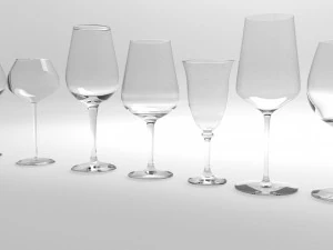 wine glass set 3D Model