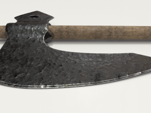 old hammered axe 3D Model