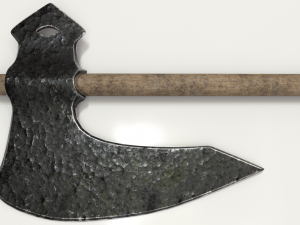 old hammered axe 3D Model