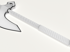 old hammered axe 3D Model