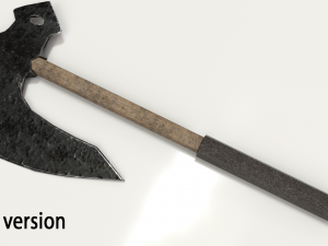 old hammered axe 3D Model